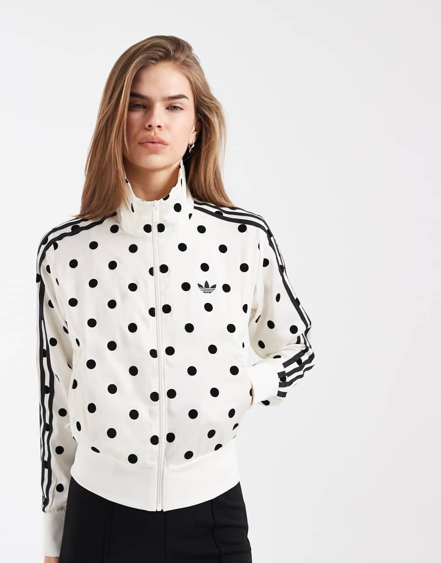 adidas Originals polka dot track top in black and white | ASOS (Global)