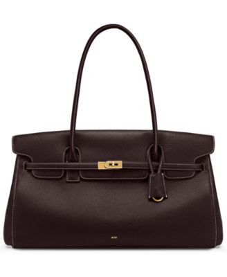 Jw Pei Yara Medium Gold-Tone Hardware Shoulder Handbag - Dark Brown | Macy's