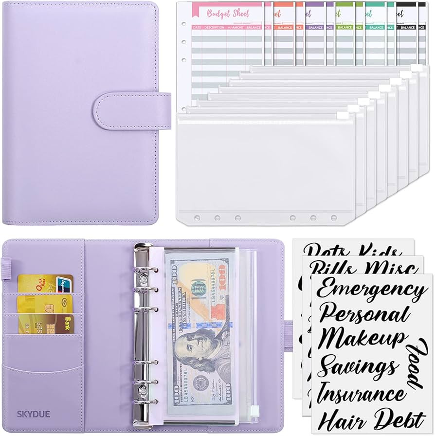 SKYDUE Budget Binder with Cash Envelopes & Expense Budget Sheets,Money Binder with Cash Envelopes... | Amazon (US)