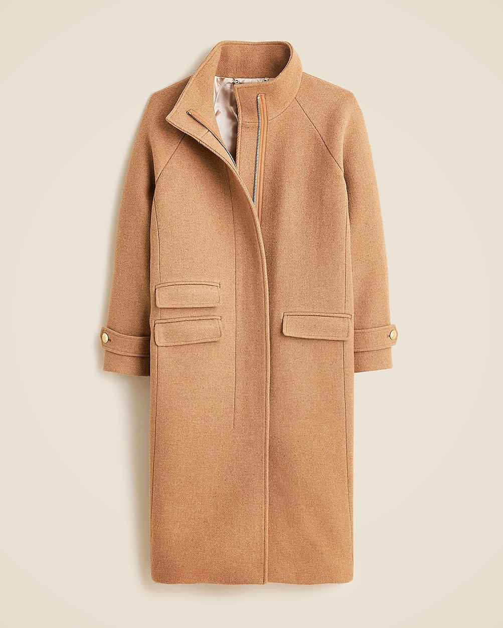 Long Toscana coat in Italian stadium-cloth wool blend | J. Crew US