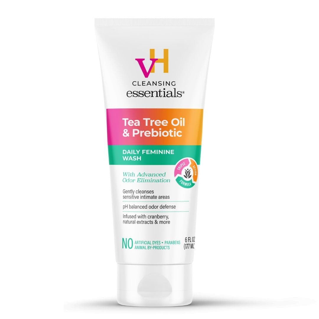 vH essentials, Ph Balanced Daily Feminine Wash, Tea Tree Oil & Prebiotic, 6, Fl Oz, (Pack Of 1) 54306 Clear | Amazon (US)