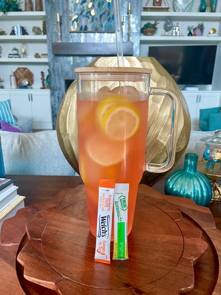 This pretty strawberry peach lemonade is poured over some fresh lemon ice. And what a pretty result! It’s like an awakening sunrise. 

#LTKFind #LTKmidsize #LTKfamily