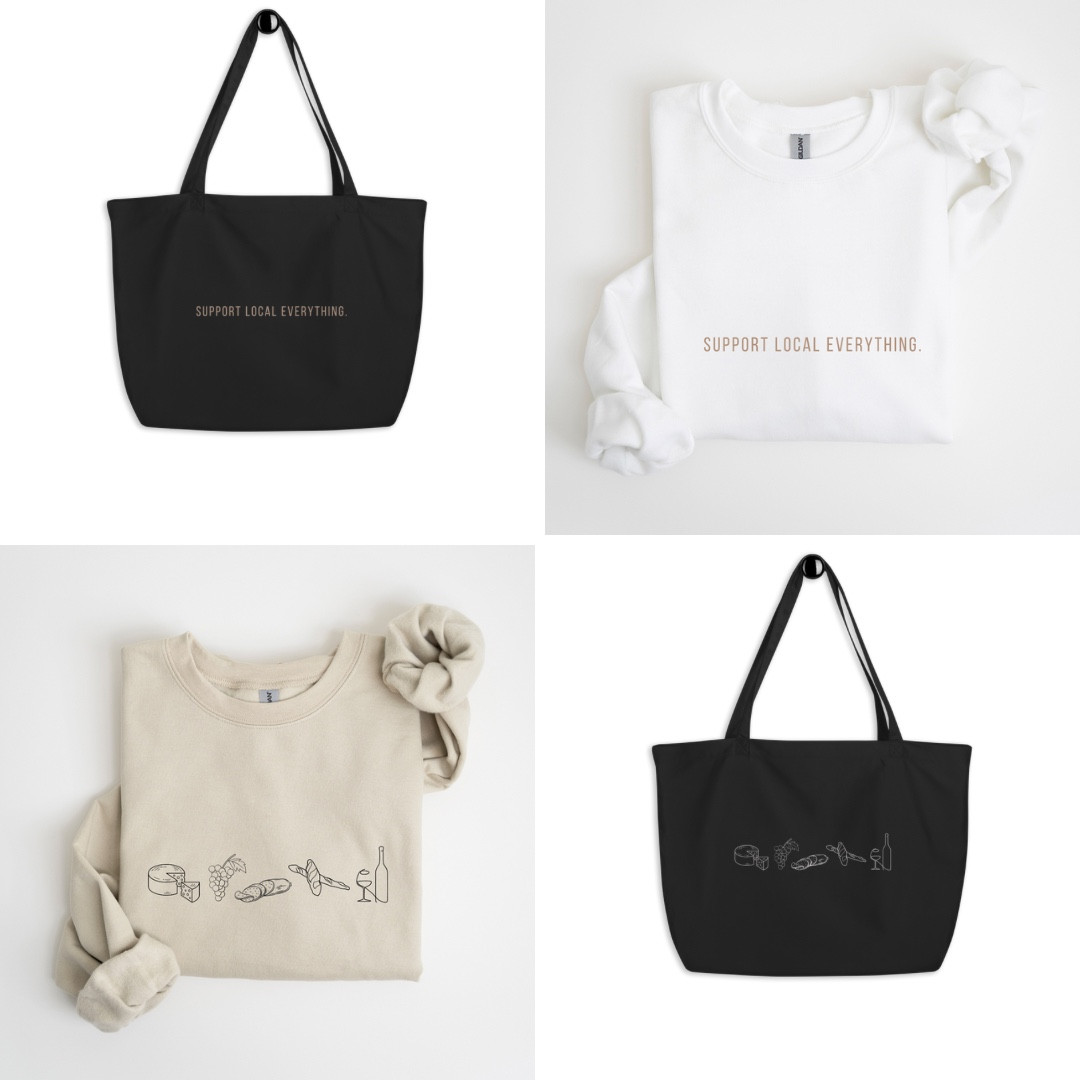 support local business, small business, cheese and charcuterie, girl dinner gifts, tote bag, grocery tote, shopping bag tote, canvas tote bag, gifts for her, gift idea for mom, sweatshirt, neutral

#LTKFindsUnder50 #LTKHoliday #LTKGiftGuide