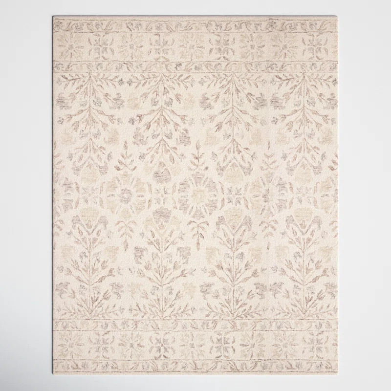 Aden Hand Hooked Wool Floral Rug | Wayfair North America