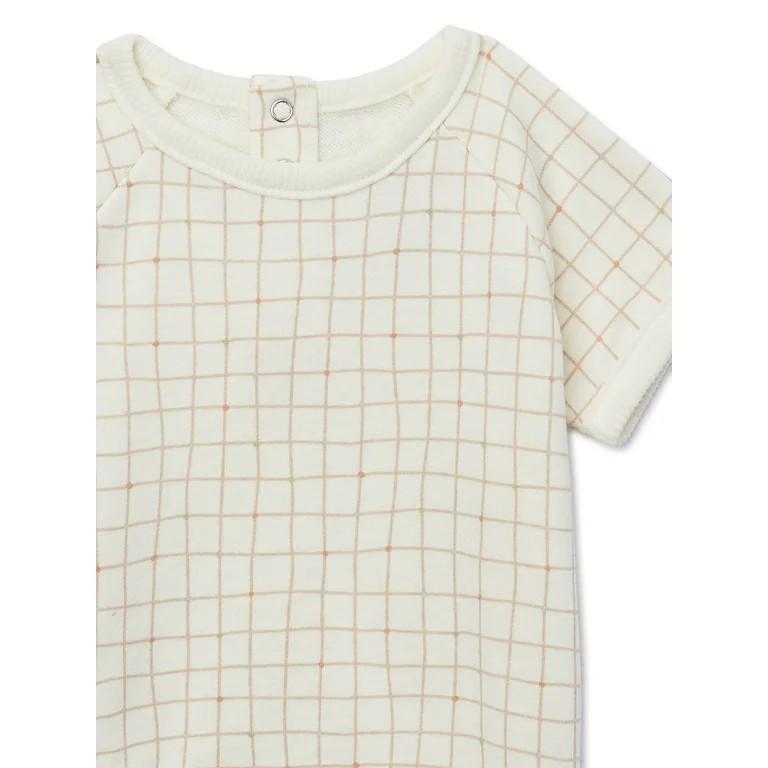 easy-peasy Baby Short Sleeve French Terry Print Bodysuit, Sizes 0-24 Months | Walmart (US)