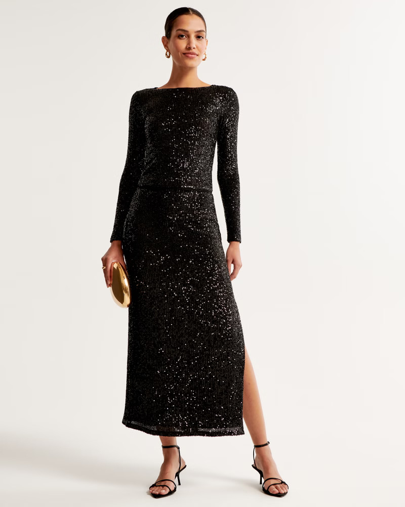 Women's Sequin Maxi Skirt | Women's Bottoms | Abercrombie.com | Abercrombie & Fitch (US)