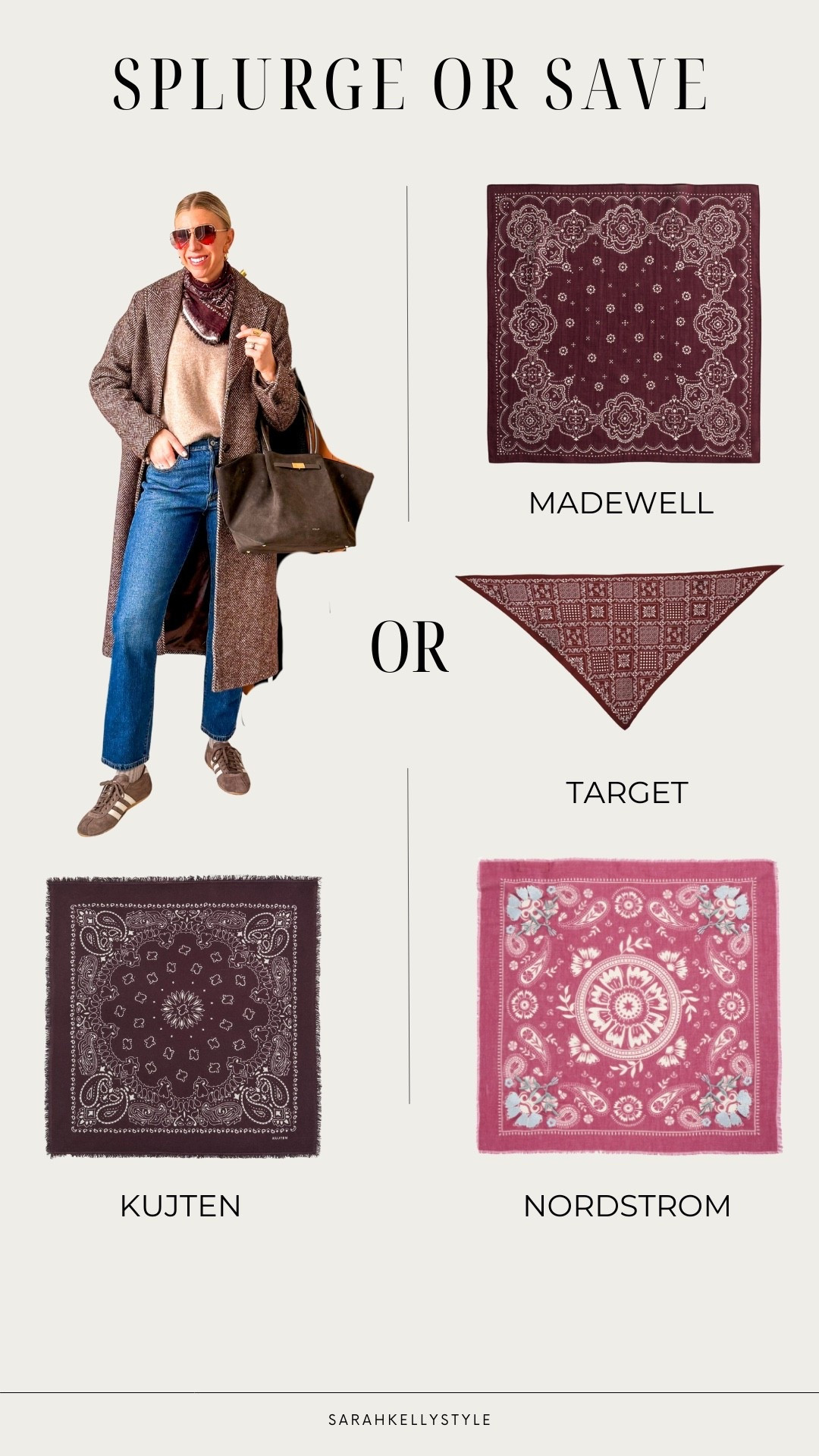 The Kujten 100% cashmere bandana scarf is gorgeous but definitely on the pricier side. For those who want to try accessorizing with a scarf I linked some amazing save options below!

#LTKootd #LTKgrwm #LTKSaleAlert