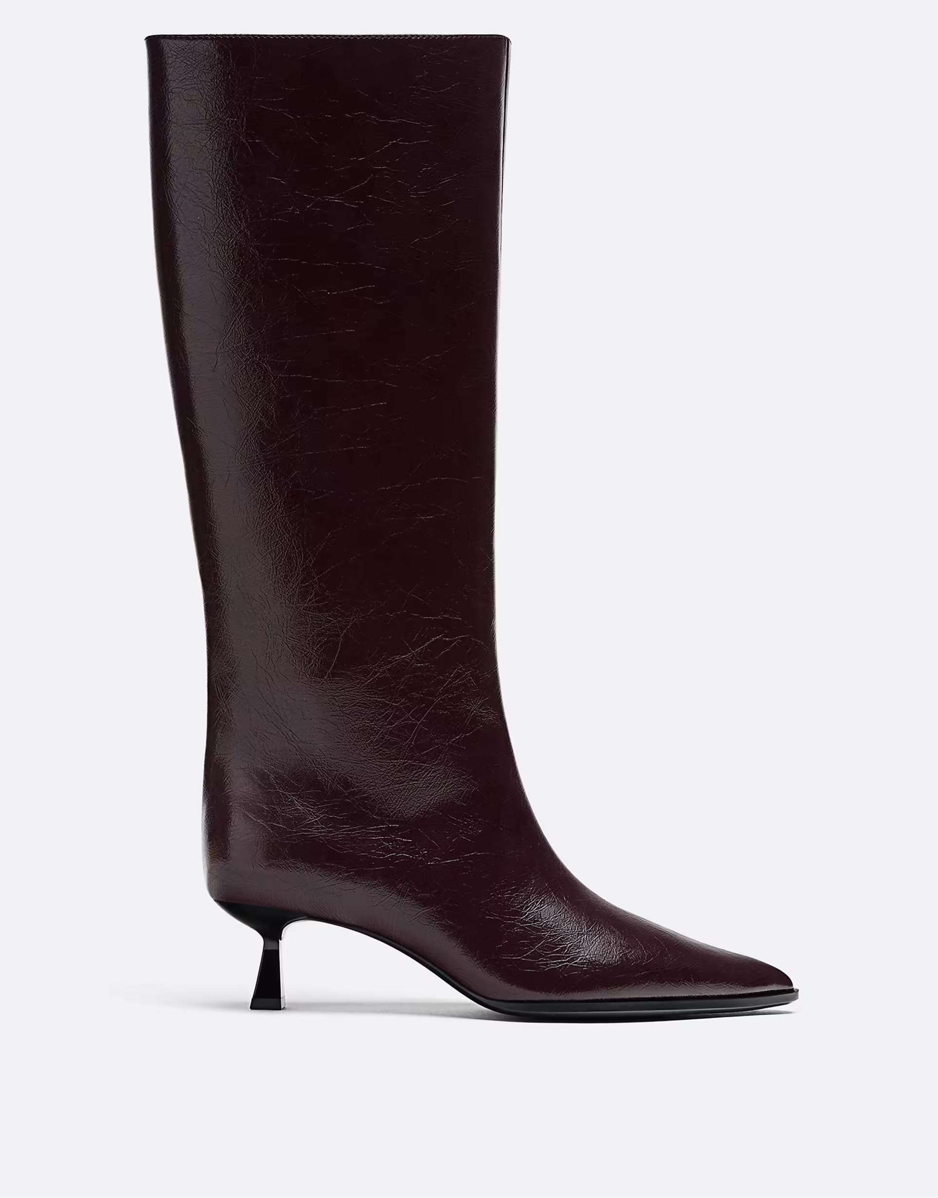 Stradivarius Kitten heel boot in burgundy | ASOS | ASOS (Global)