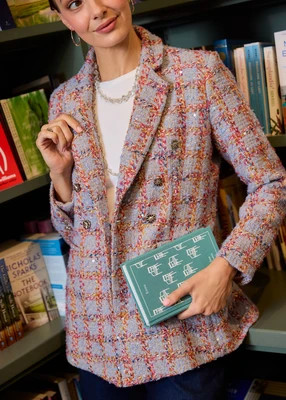 Calvin Blazer Windowpane Ribbon Tweed | Abbey Glass