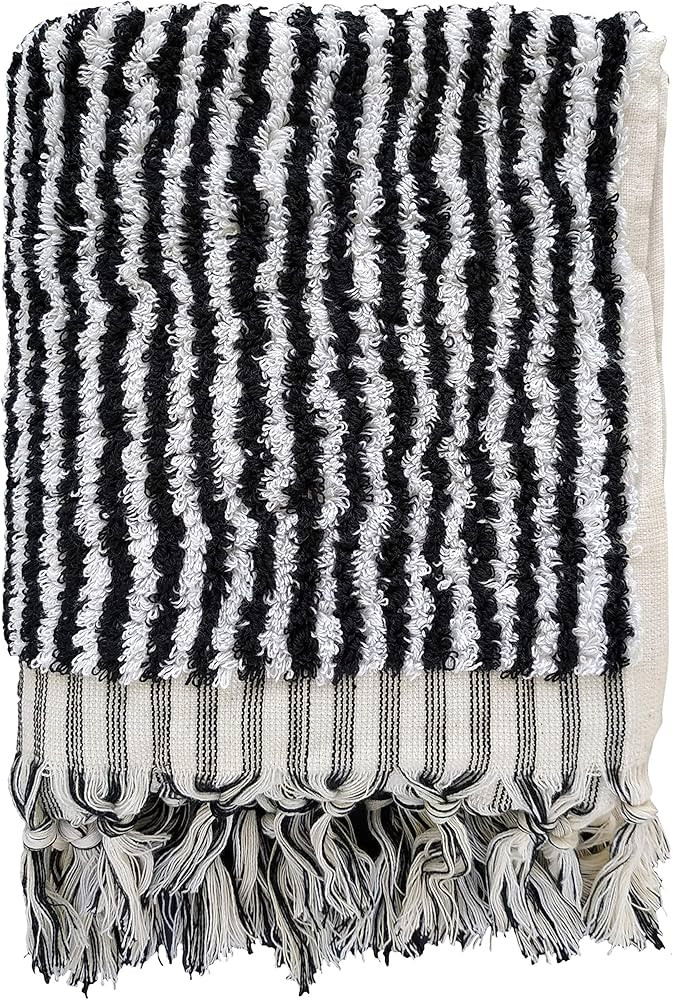 Hand Loom Turkish Towel Thick Luxury Fluffy 100% Cotton Hand Towel Kitchen Towel Medium Size 17 I... | Amazon (US)