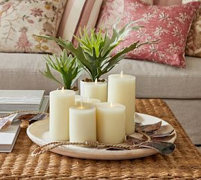 Premium Flickering Flameless Wax Pillar Candle PinterestFacebookXCopy Link Email Print | Pottery Barn (US)