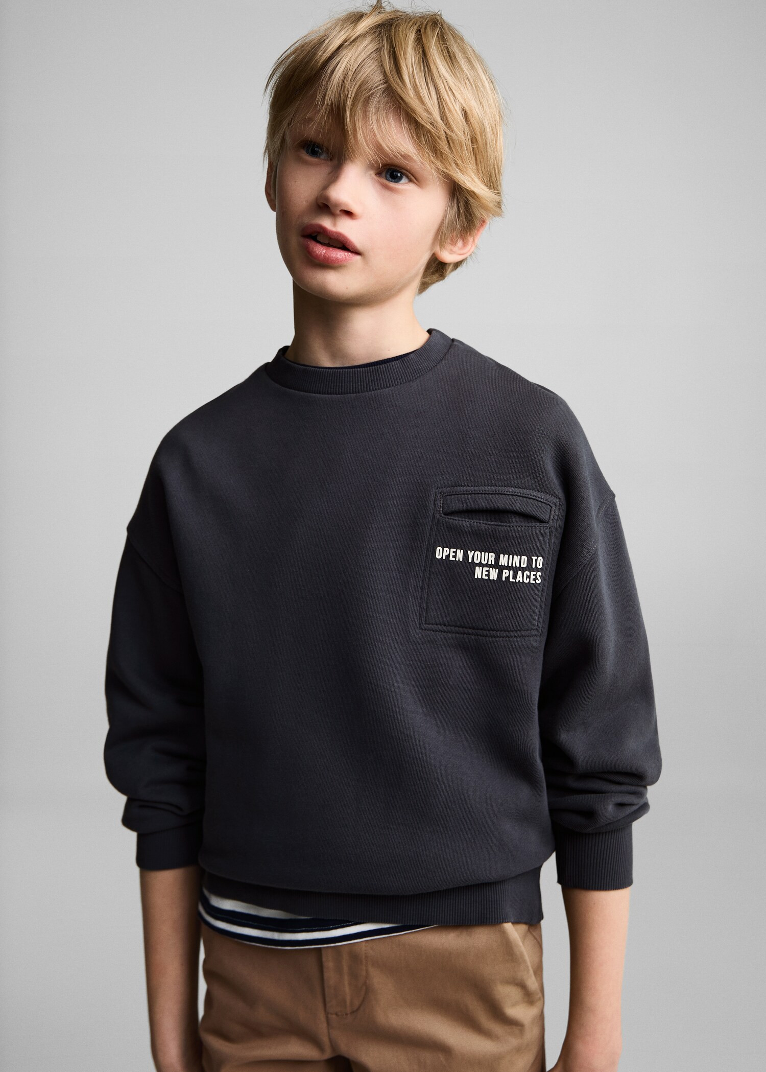Pocket cotton sweatshirt - Kids | MANGO USA | Mango (US/MX/AU)