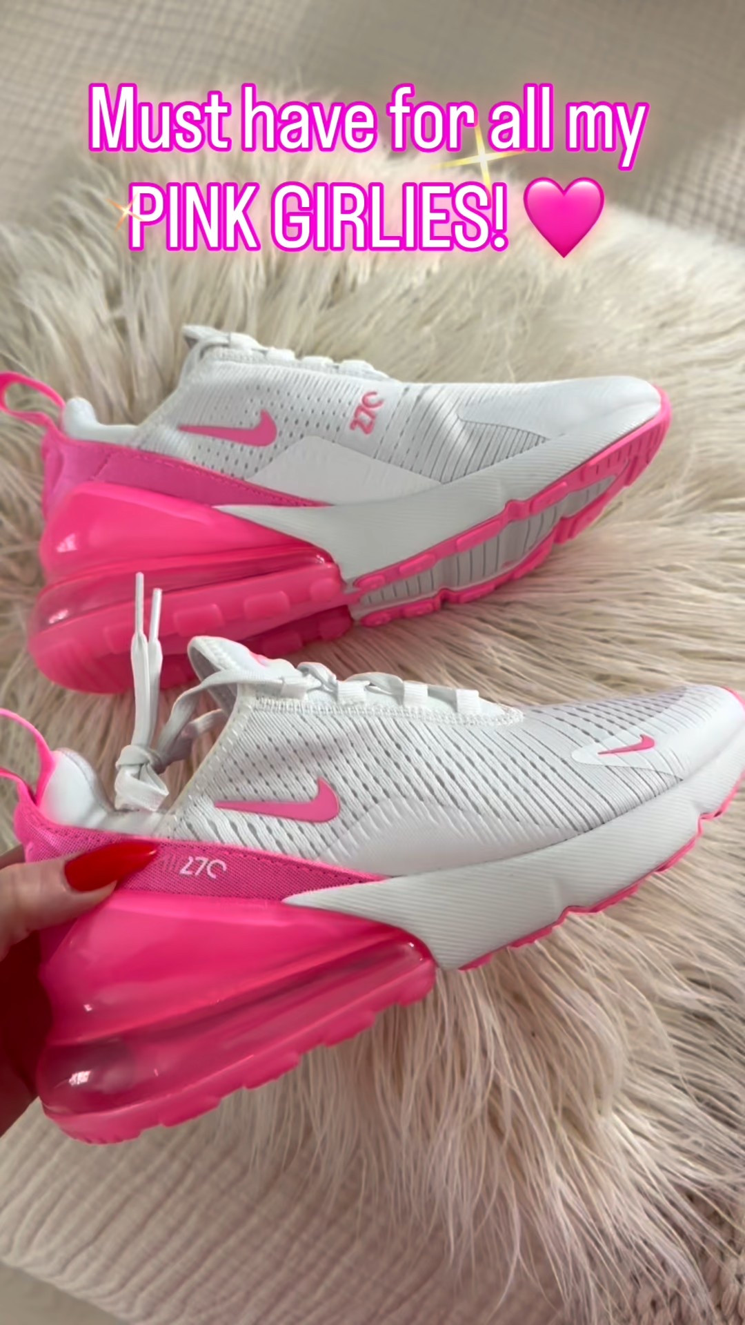 ✨Must have for all my PINK GIRLIES 💕
Nike Air Max 270. Comfy, cute, and perfect for everyday wear 👟🎀


#NikeAirMax270 #PinkSneakers #PinkGirl
#AthleisureStyle #EverydaySneakers #MomStyle 💗

#LTKActive #LTKfitnessgoals #LTKGiftGuide