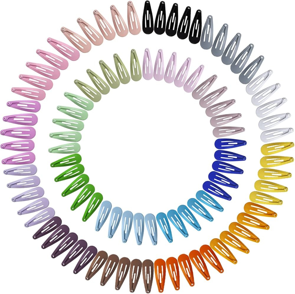 Snap Mini Hair Clips, 100PCS Premium Kids Barrettes Metal Non Slip Hair Bow Clips for Girls Toddl... | Amazon (US)