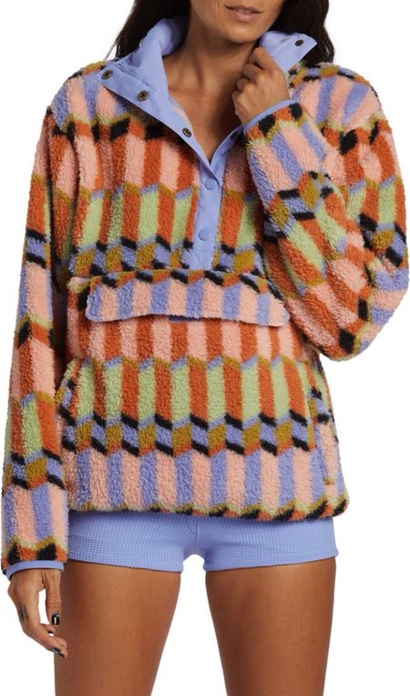Billabong Switchback Textured Fleece Pullover - cozy sweatshirt #nordstrom #giftideasformom 

#LTKsalealert #LTKover40 #LTKActive