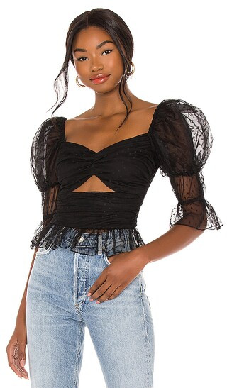Dolores Top in Black | Revolve Clothing (Global)