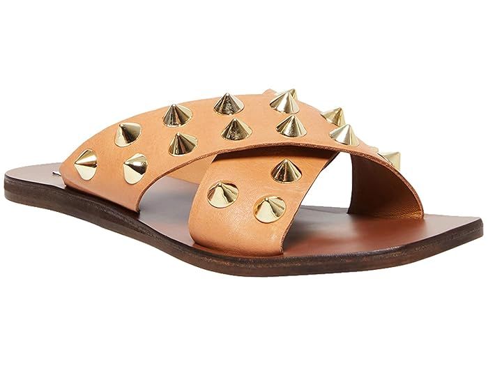 Steve Madden Spiked Flat Sandal (Cognac Multi) Women's Shoes | Zappos