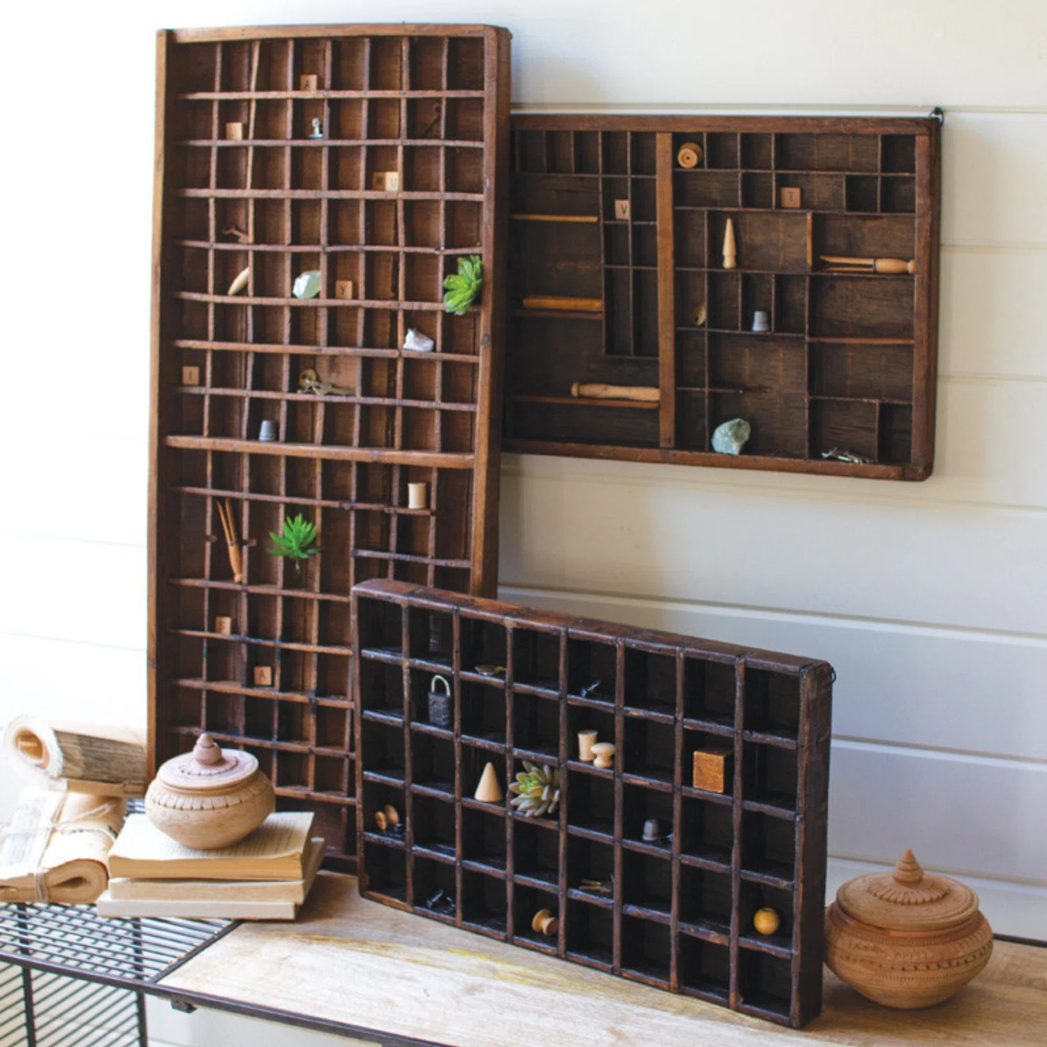 Mcintyre Antique Wooden Printers Bin | Wayfair North America