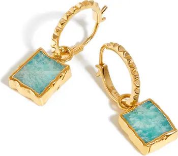 Amazonite Drop Pyramid Huggie Hoop Earrings | Nordstrom