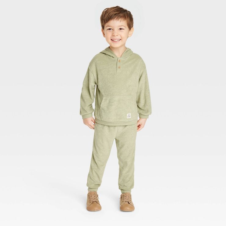 Grayson Collective Toddler Tower Terry Hoodie & Jogger Set - Sage Green | Target