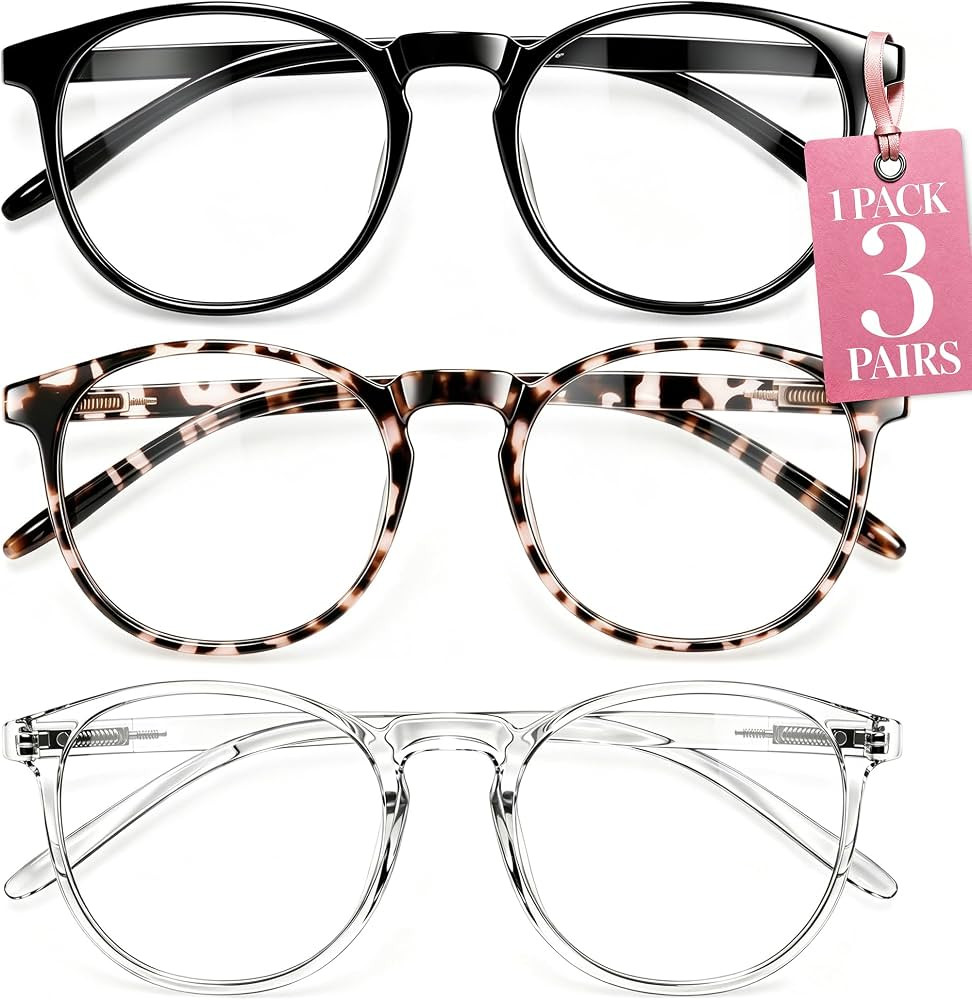 IBOANN Blue Light Blocking Glasses for Women - 3 Pack | Amazon (US)