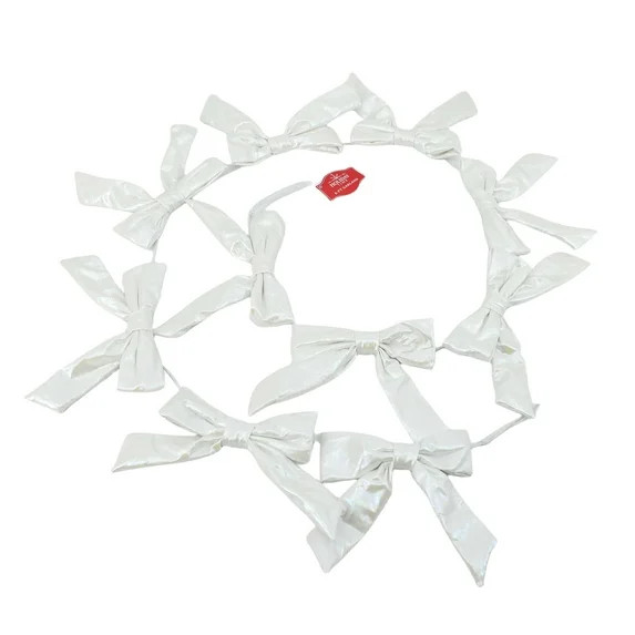Bow Christmas Garland, Iridescent White, 6', by Holiday Time - Walmart.com | Walmart (US)