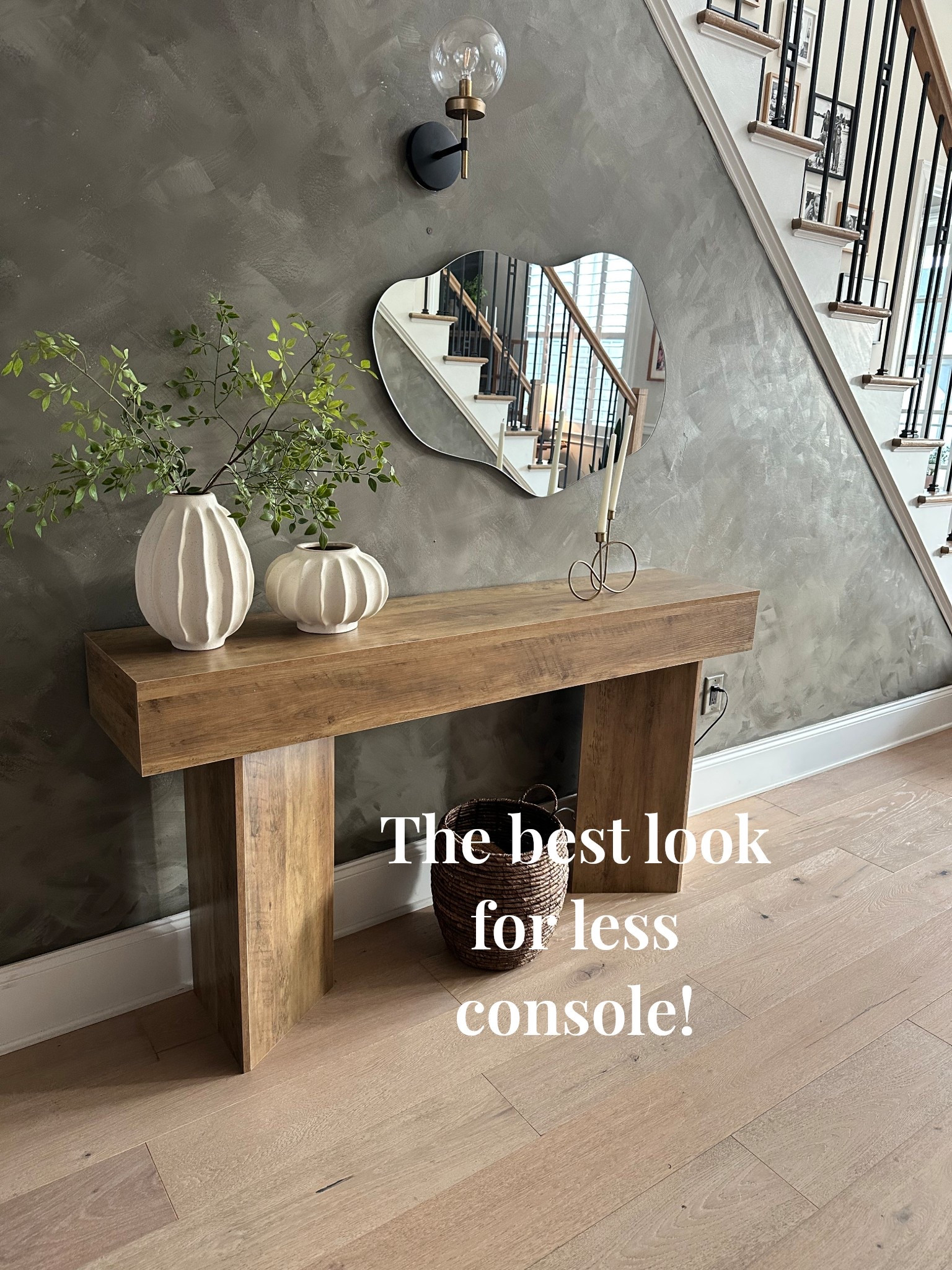 I found this console table on Amazon and it looks exactly like the one that I really wanted from Pottery Barn but for a small fraction of the cost and only $140! 

Home design, affordable home, looks for less, neutral home, modern organic, modern farmhouse

#LTKHome