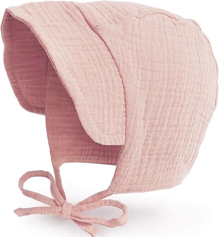 JELLYTREE Baby Hat Brimmed Sun Bonnet Muslin Double Gauze Toddler Sun Hat Infant Boys Girls Beani... | Amazon (US)