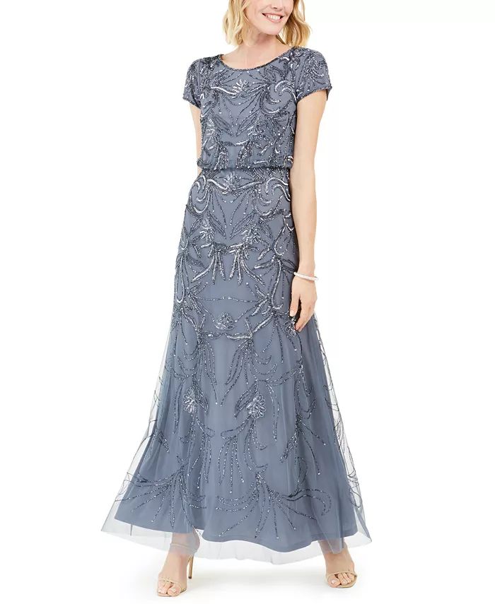 Adrianna Papell Beaded Gown  & Reviews - Dresses - Women - Macy's | Macys (US)