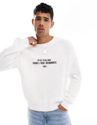 Bershka HGHRS sweatshirt in white | ASOS (Global)