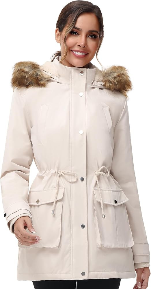 ANOTHER CHOICE Women's Winter Coat Hooded Parka Coat Warm Fleece Lined Winter Coats | Amazon (US)