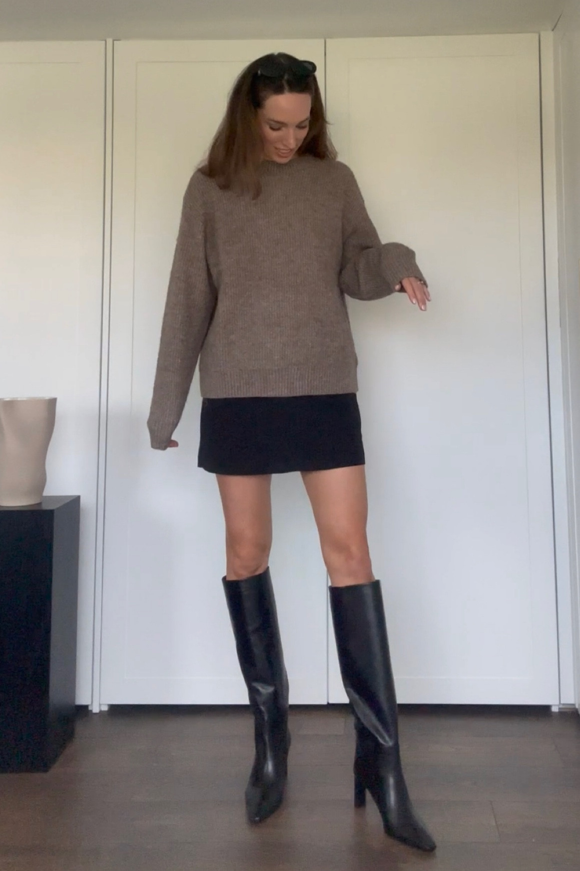 Massimo dutti knee high boots try on 🖤

#LTKshoecrush #LTKeurope