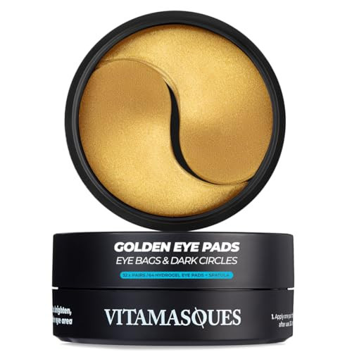 Vitamasques Golden Hydrogel Eye Pads For Puffy Eyes & Dark Circles – Refresh in 15 minutes - Formulated in Korea - 32 Pairs / 64 HydroGel Eye Pads | Amazon (US)