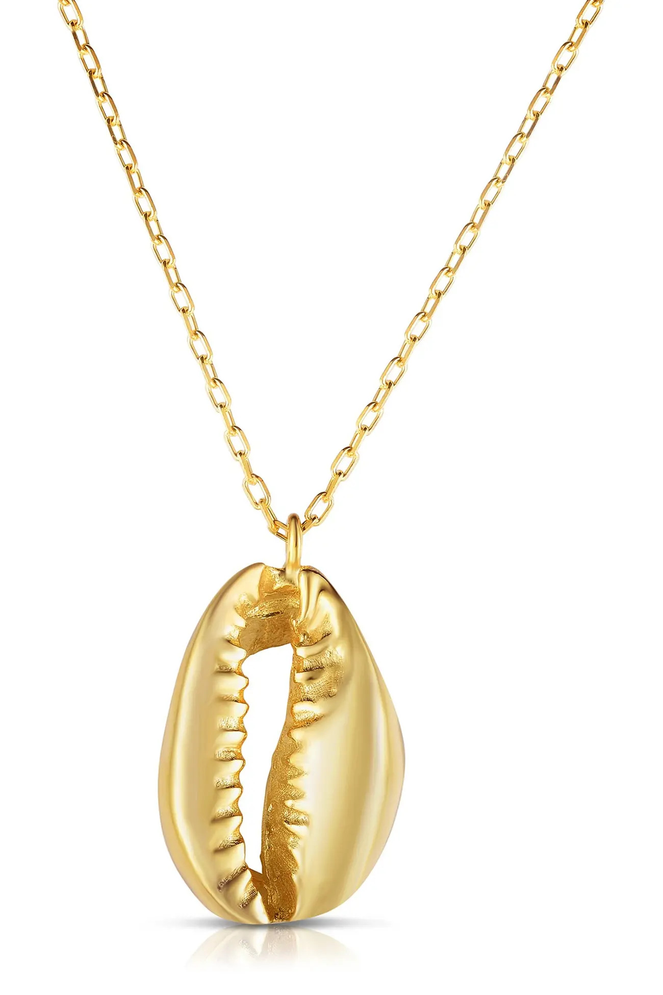 Sphera Milano | 18K Gold Plated Sterling Silver CZ Shell Pendant Necklace | Nordstrom Rack | Nordstrom Rack