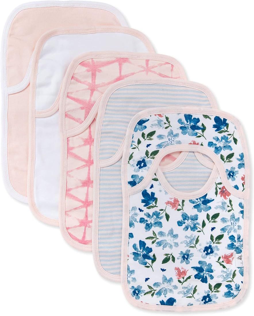 Burt's Bees Baby Bibs, Lap-Shoulder Drool Cloths, 100% Organic Cotton with Absorbent Terry Towel ... | Amazon (US)