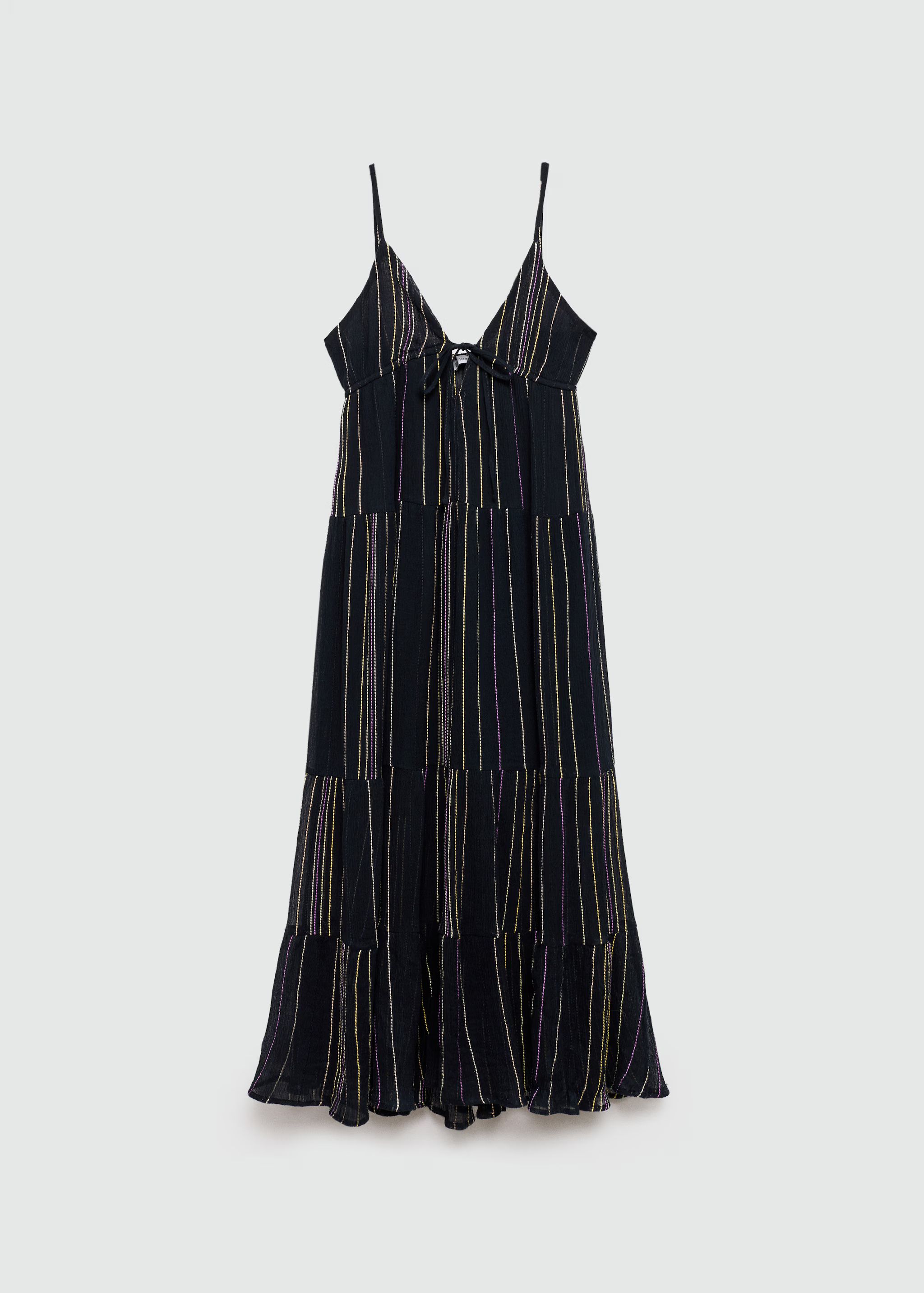 Strapless dress with decorative stitching | MANGO (US)