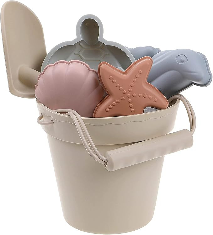 Silicone Beach Toys for Kids - Baby Sandbox Toys - Best Silicone Toddler Beach Toy Set for Travel... | Amazon (US)