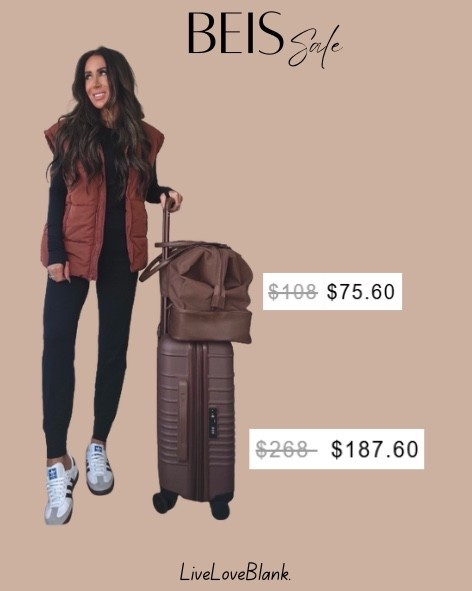 Beis luggage sale
Weekender bag save $33
Carry on roller save $81
Gift ideas for family 

#LTKGiftGuide #LTKTravel #LTKSaleAlert