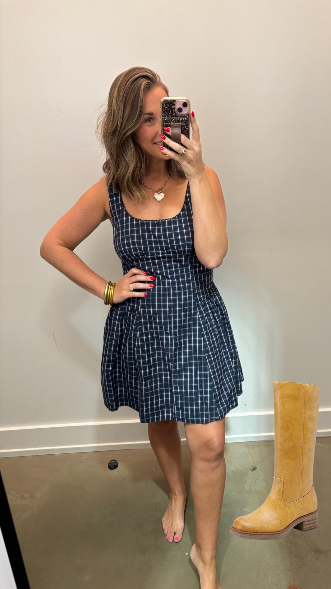 A plaid dress and tall boots are an easy way to start dressing for fall before the cooler weather arrives. 🤎

#LTKgrwm #LTKootd #LTKSeasonal