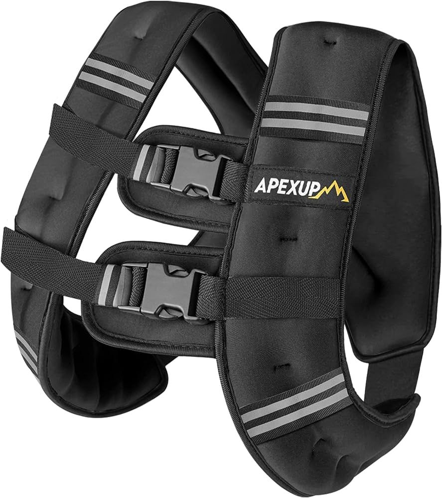 APEXUP Weighted Vest Men 5lbs/10lbs/15lbs/20lbs/25lbs/30lbs Weights with Reflective Stripe, Weigh... | Amazon (US)