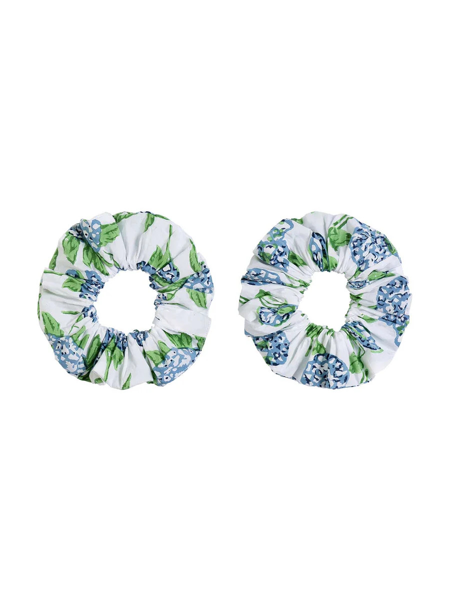 Hydrangea Hair Scrunchies (set of 2) | Heidi Carey