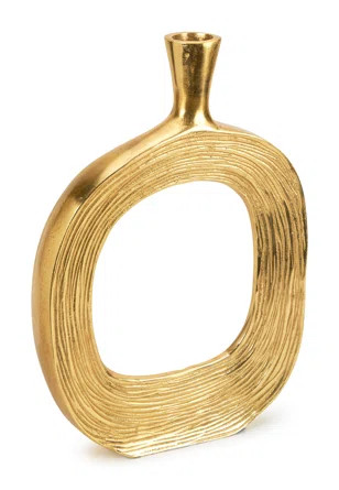 Mercer41 Braziel Ridged Metallic Floor Vase | Wayfair | Wayfair North America