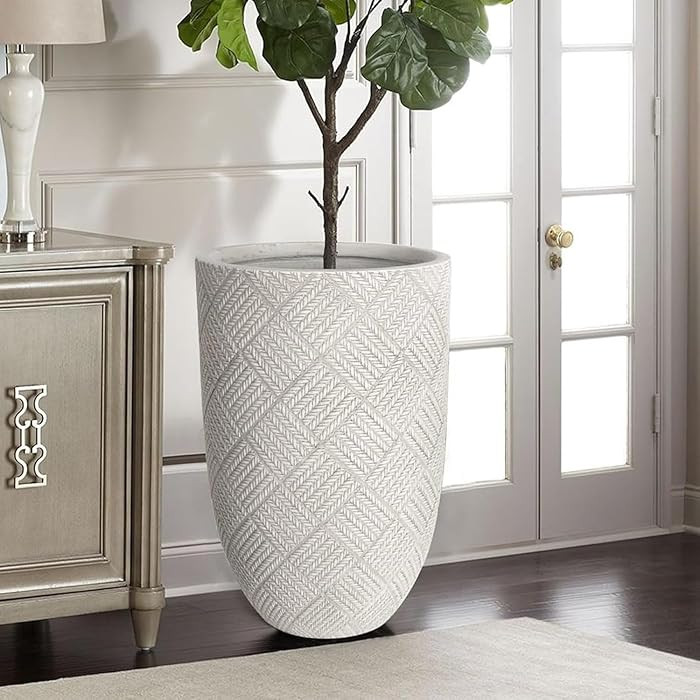 Oakrain Large Rustic Planters for Indoor Plants, 17" Tall Decorative Planter Pot with Drainage Ho... | Amazon (US)