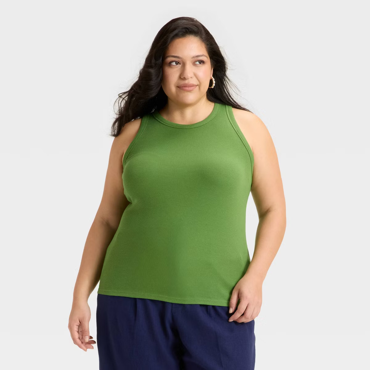 Women's Slim Fit Ribbed Tank Top - A New Day™ | Target