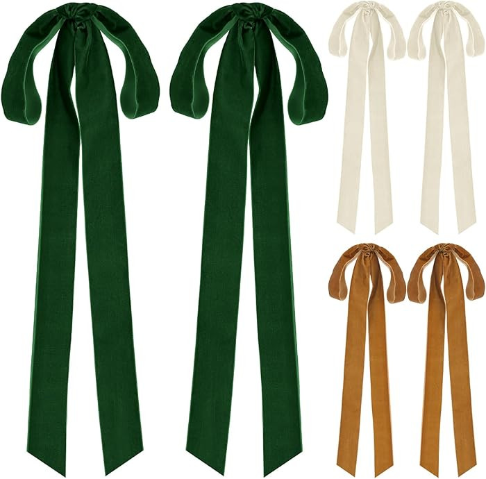 Velvet Christmas Bows 3/8 Inch Christmas Wreath Bows Rustic Crafts Gift Bows Vintage Velvet Ribbo... | Amazon (US)