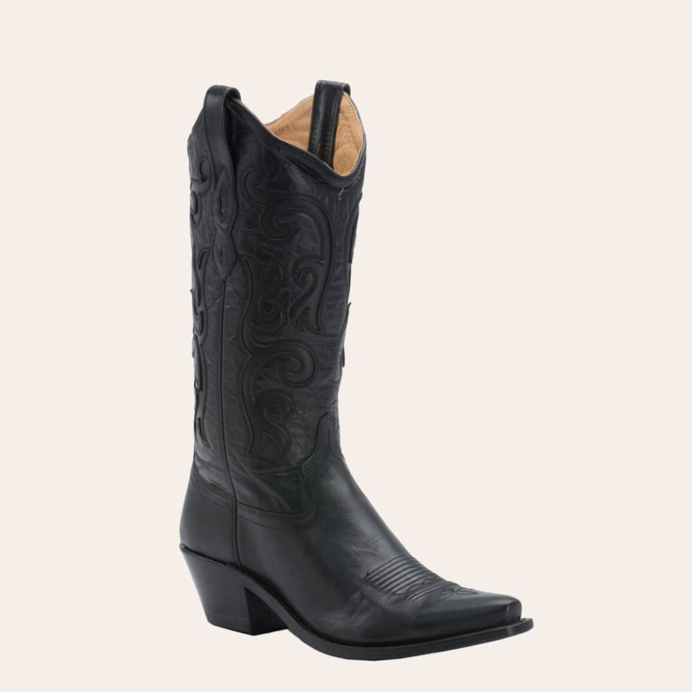 Old West Women's Classic Black Vineyard Snip Toe Cowboy Boot | Cavender's