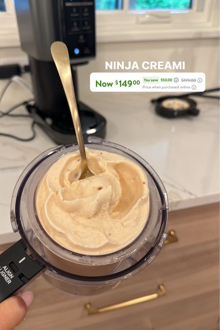 Our ninja creami is $50 off right now- this turns just about anything into ice cream, sorbet, milkshakes, etc in under two min! Just freeze your ingredients & then let this turn it into a decadent dessert! Can customize ingredients to be low fat, GF, vegan, high protein, etc. @walmart #walmartpartner 

#LTKSaleAlert #LTKHome