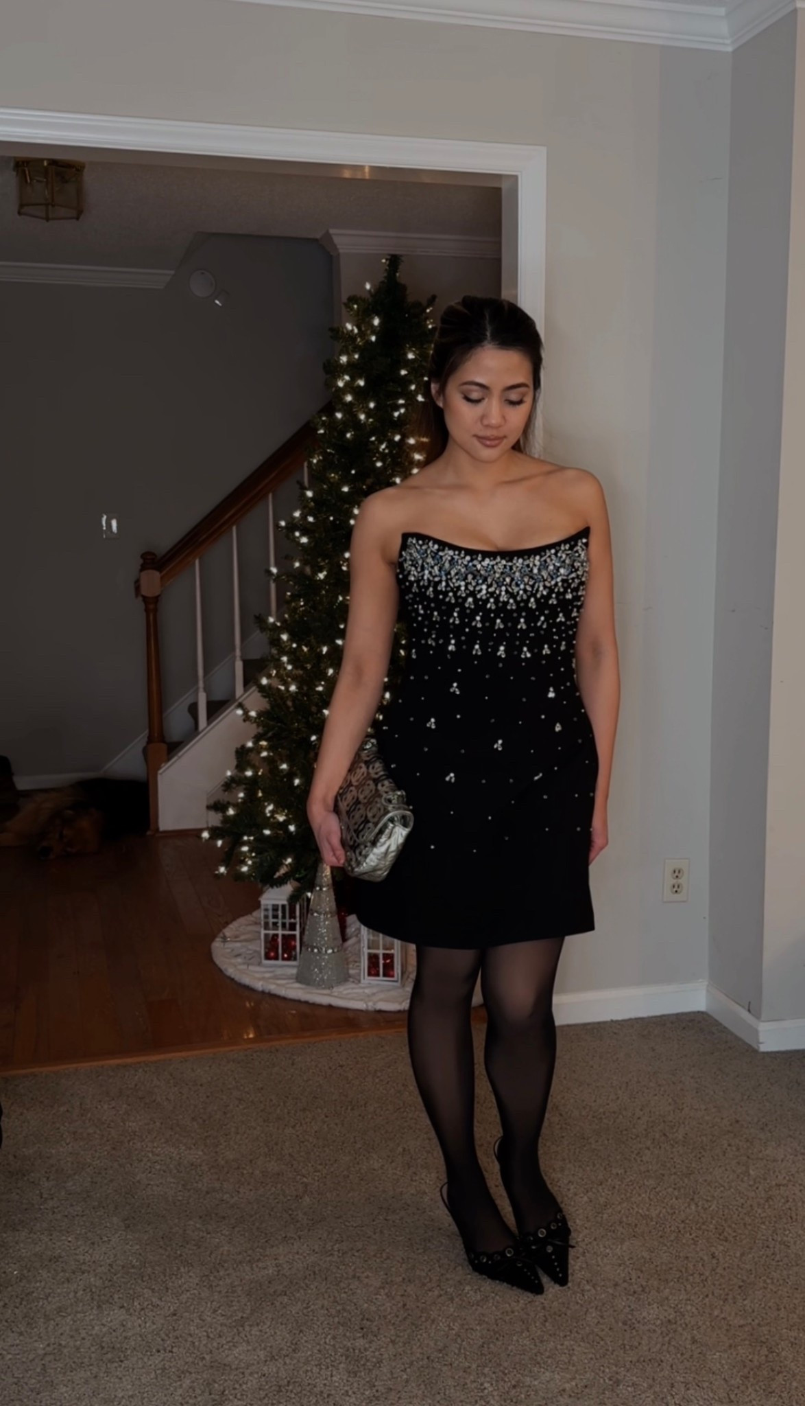 Day 11! 🎄🎁 little black dress and make it sparkly 🖤
Dress from @bellabarnett.official discount code Npaulina15

🔍 wearing the Mavis dress

#christmasoutfit #holidayoutfit #festiveoutfit #christmasoutfitideas #holidayoutfitideas
Christmas outfit, holiday outfit, festive outfit, holiday party dress, Christmas party dress, nye outfit idea, New Year’s Eve outfit inspo

#LTKootd #LTKPetite #LTKHoliday
