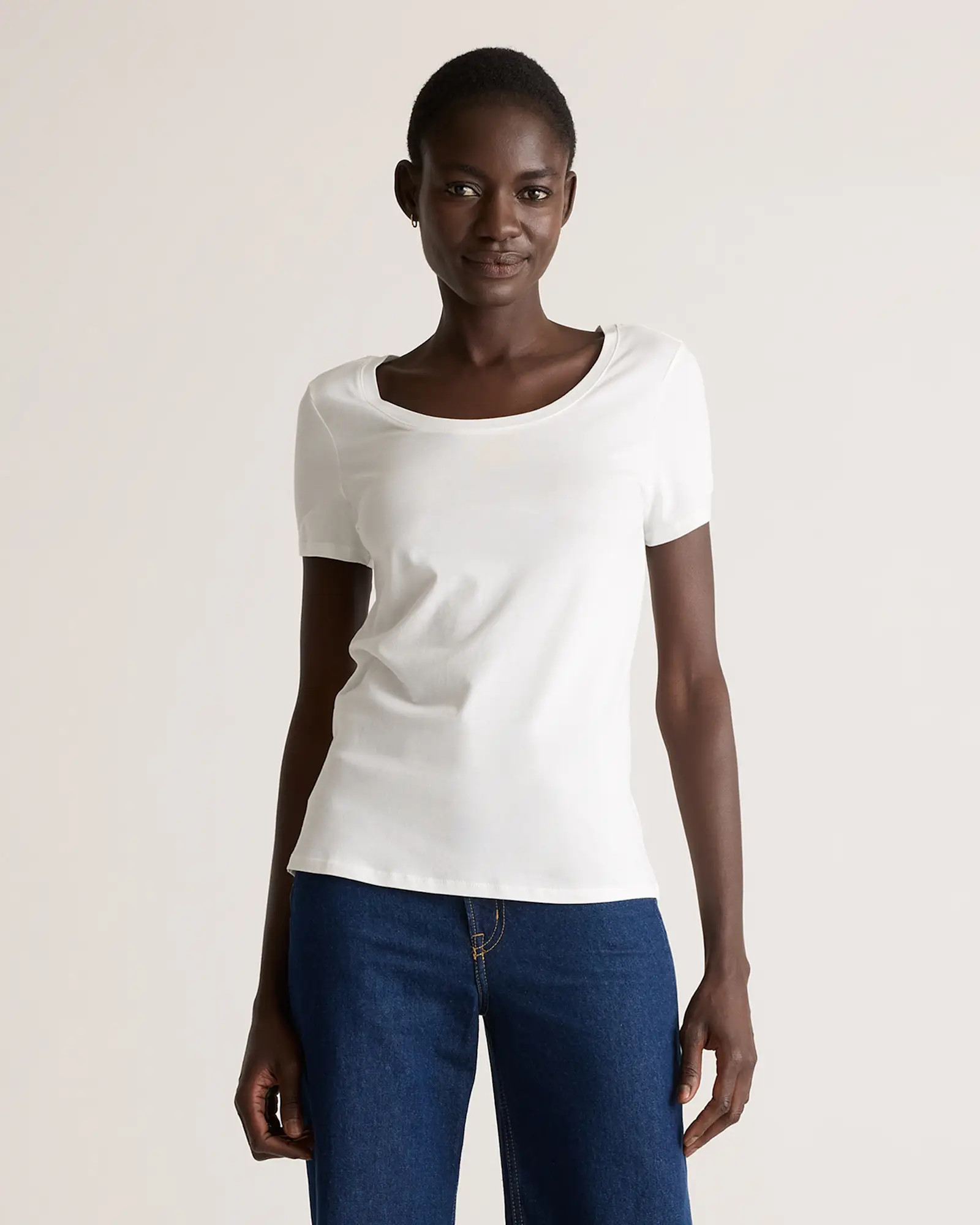 Cotton Modal Scoop Neck Tee | Quince