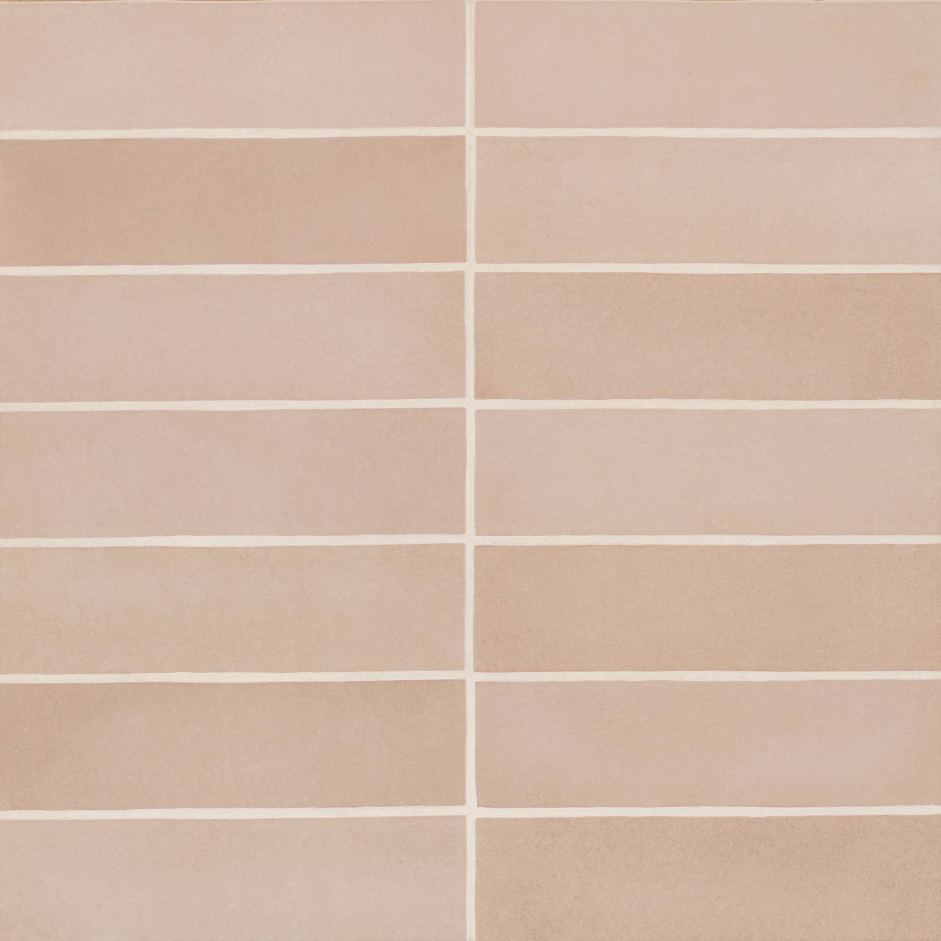 Makoto 2.5" x 10" Matte Ceramic Wall Tile in Momoiro Blush | Bedrosians Tile and Stone